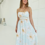 Novelty Midi Dress - Dusty Mint Multi