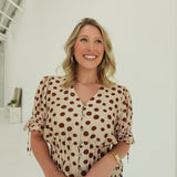 Polished Polka Blouse