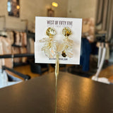 Metallic Petal Earrings