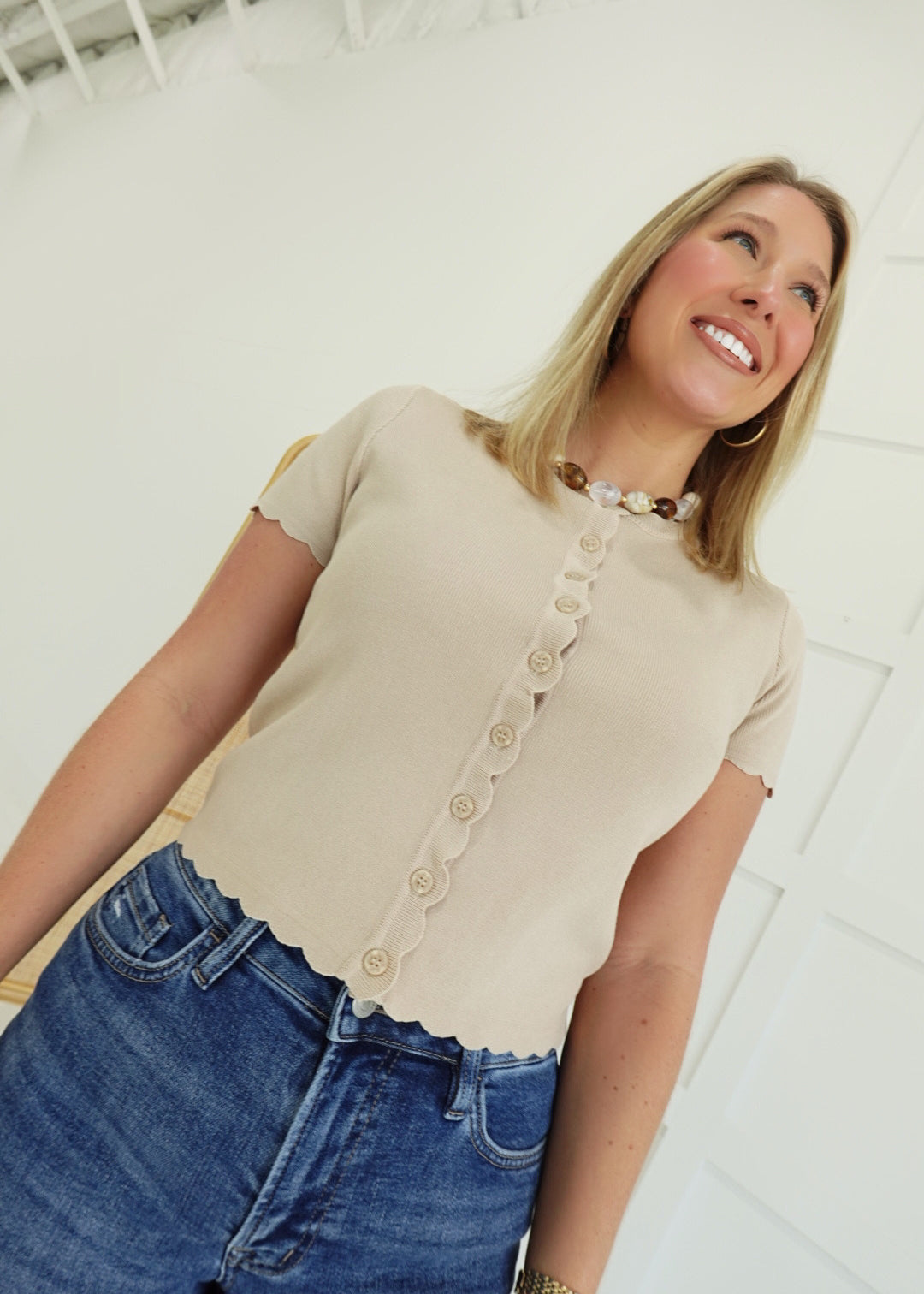 Swing of Things Cardi Top - Ivory