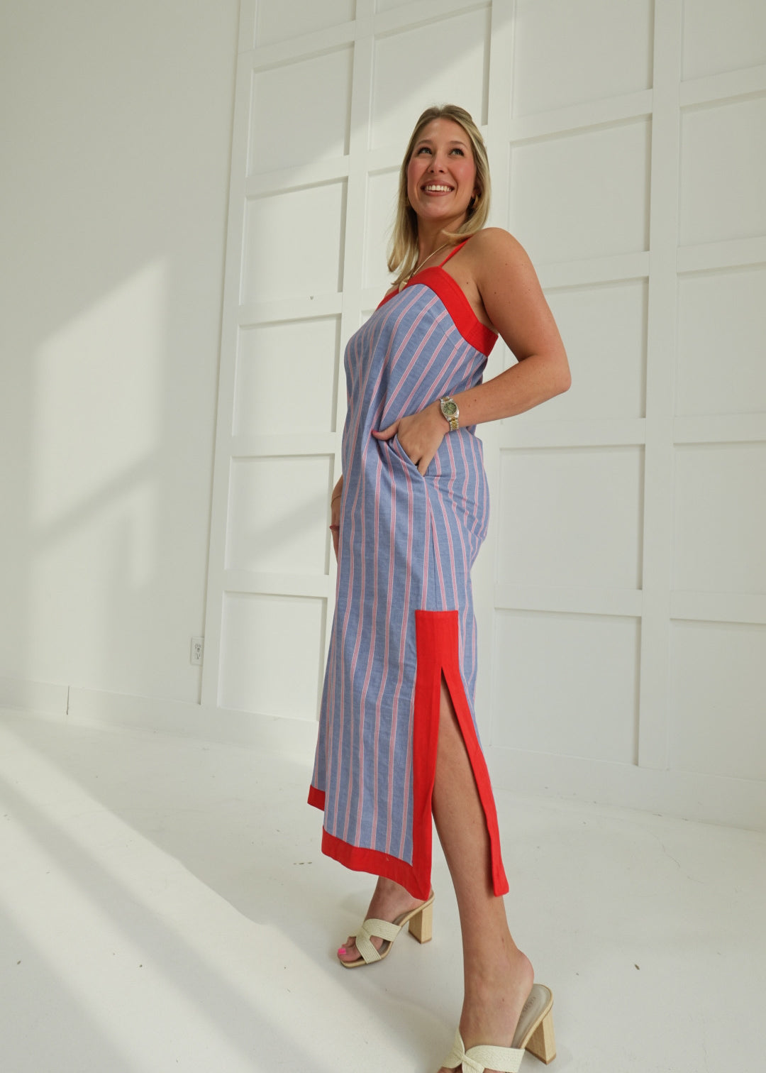 Collette Midi Dress - Chambray