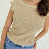 Nala Sweater Top - Lt khaki