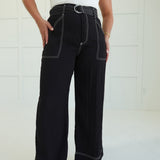 Caldwell Belted Pants - Black