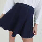 Indie Flared Mini Skirt - Indigo
