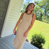 Manning Striped Midi Dress