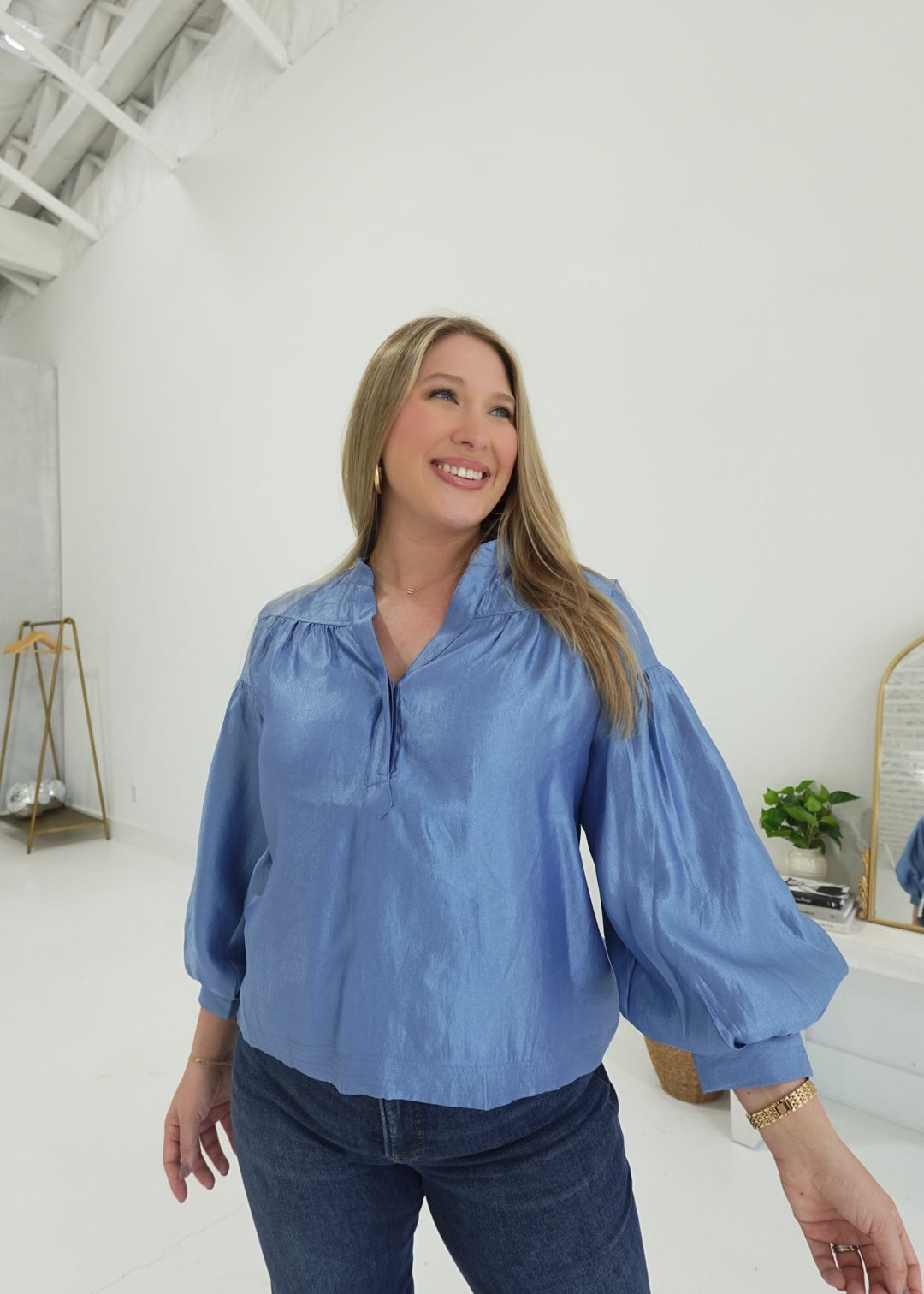Match-Made Blouse - Blue