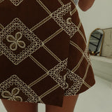 Camille Paisley Skort - Brown