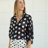 Olden Days Set - Black Top/White Shorts