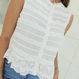 Chassie Shirred Top - White