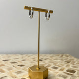 Small Latch Tube Hoops - Silver