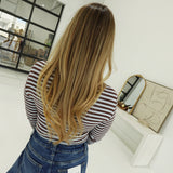 Kat Striped Top - Brown