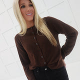 Neive Cardi Top - Brown