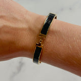 H Cuff Bracelet - Black