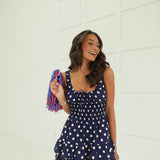 Oxford Twist Romper - Navy