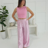 Selma Crop Top - Lt Pink