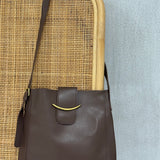 Crossbody Bucket Bag - Brown