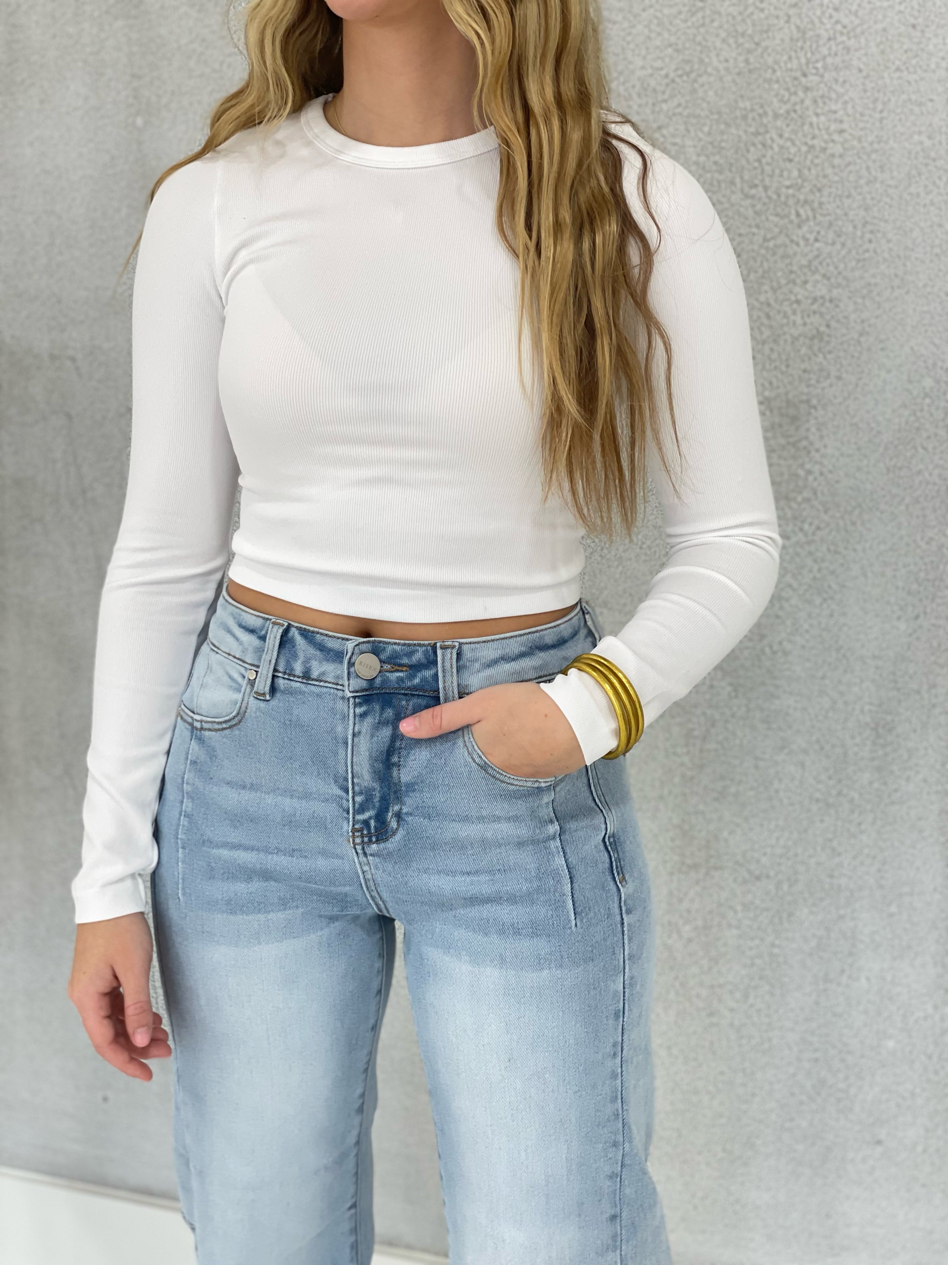 Seamless Long Sleeve Top - White