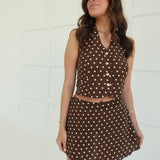 Polly Skirt Set - Mocha