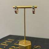 Multicolor Heart Hoops