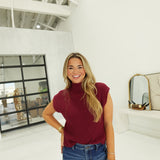 Called Cropped Sweater - Burgundy