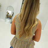Briar Plaid Top - Camel