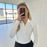 Outer Loops Athletic Jacket - Off White/Black