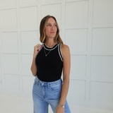 Staten Sweater Halter Top - Black
