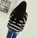 Baldwin Striped Cardi - Navy