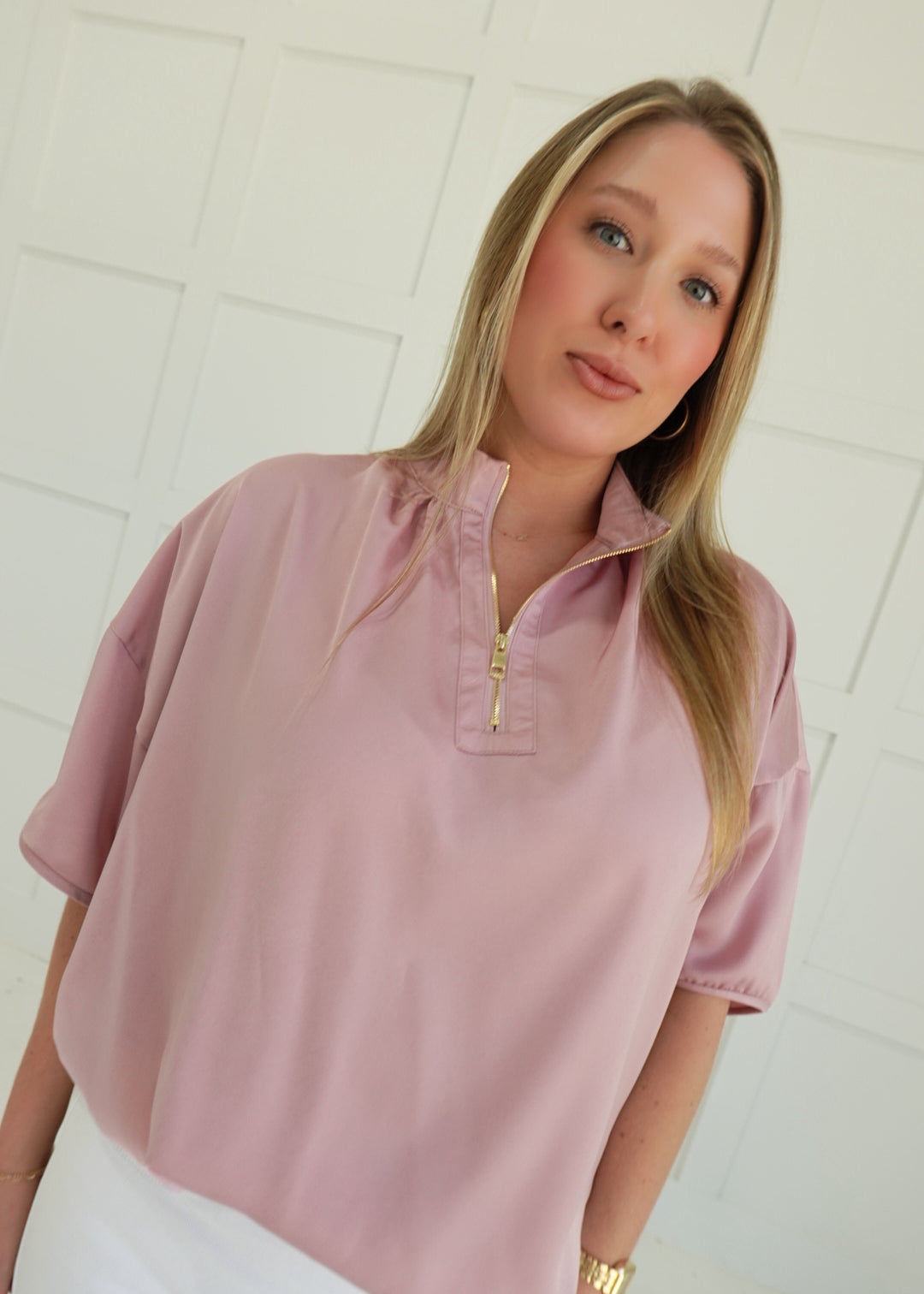 Playful Elegance Blouse - Pink