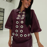 Riveted Leather Set - Wine