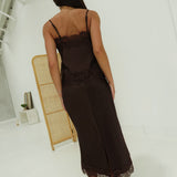 Downtowner Satin Set - Brown