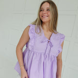 Beckoning Poplin Top - Lavender