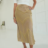 Rinna Midi Skirt - Gold