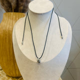 Metallic Oval Pendant Necklace - S