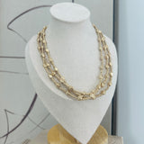 Layered Nugget Bead Necklace