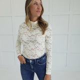 Lace Layering Turtleneck Top