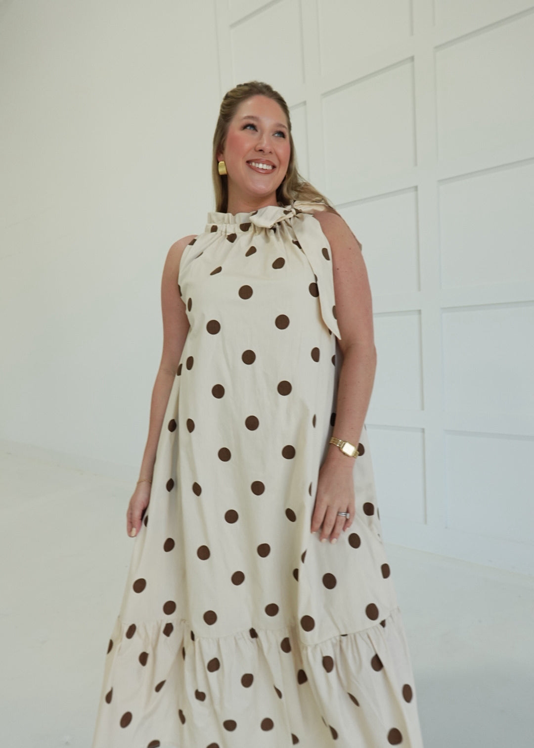 Prim + Proper Midi Dress - Brown