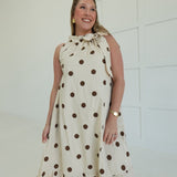 Prim + Proper Midi Dress - Brown