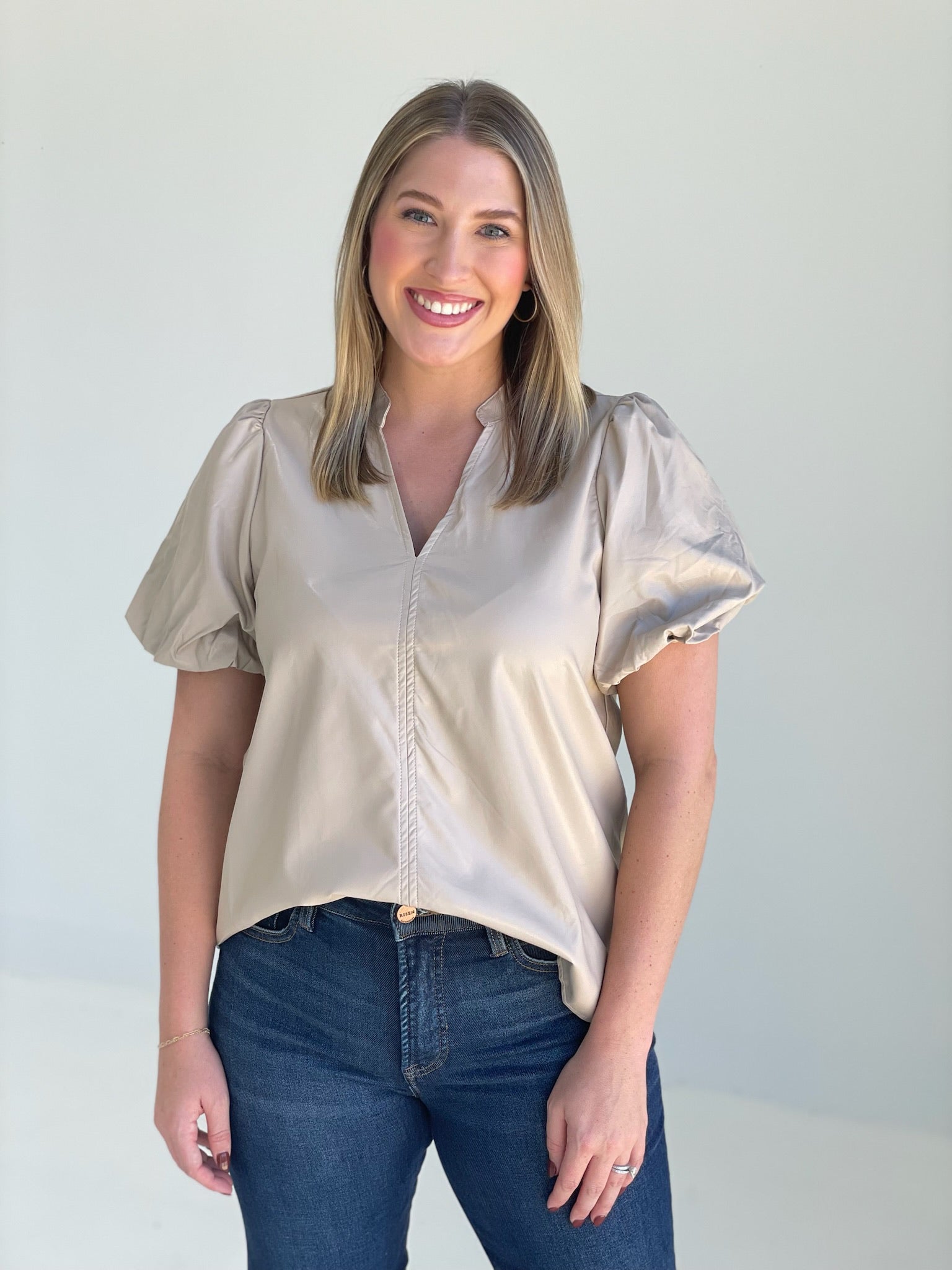 Falling For Leather Top