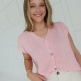 Midsummers Cardigan Top - Pink