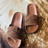 Scoot Suede Sandal - Brown