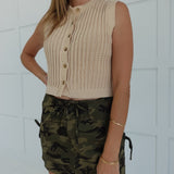 Second Guess Sweater Vest - Natural