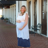 Lindy Midi Dress - Blue Combo