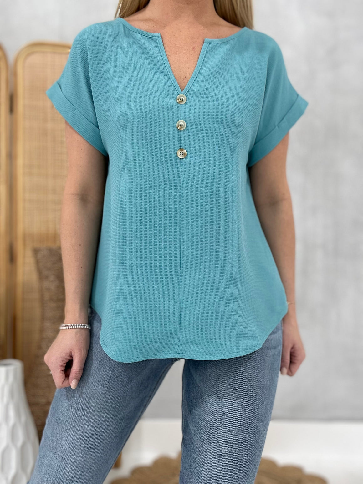 The Work House Blouse - Mint