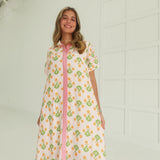 County Fair Floral Midi Dress - Pink