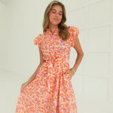 Fresh Stems Midi Dress