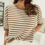 Jessie Striped Sweater - Mocha