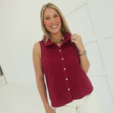 Nearing Autumn Top - Burgundy