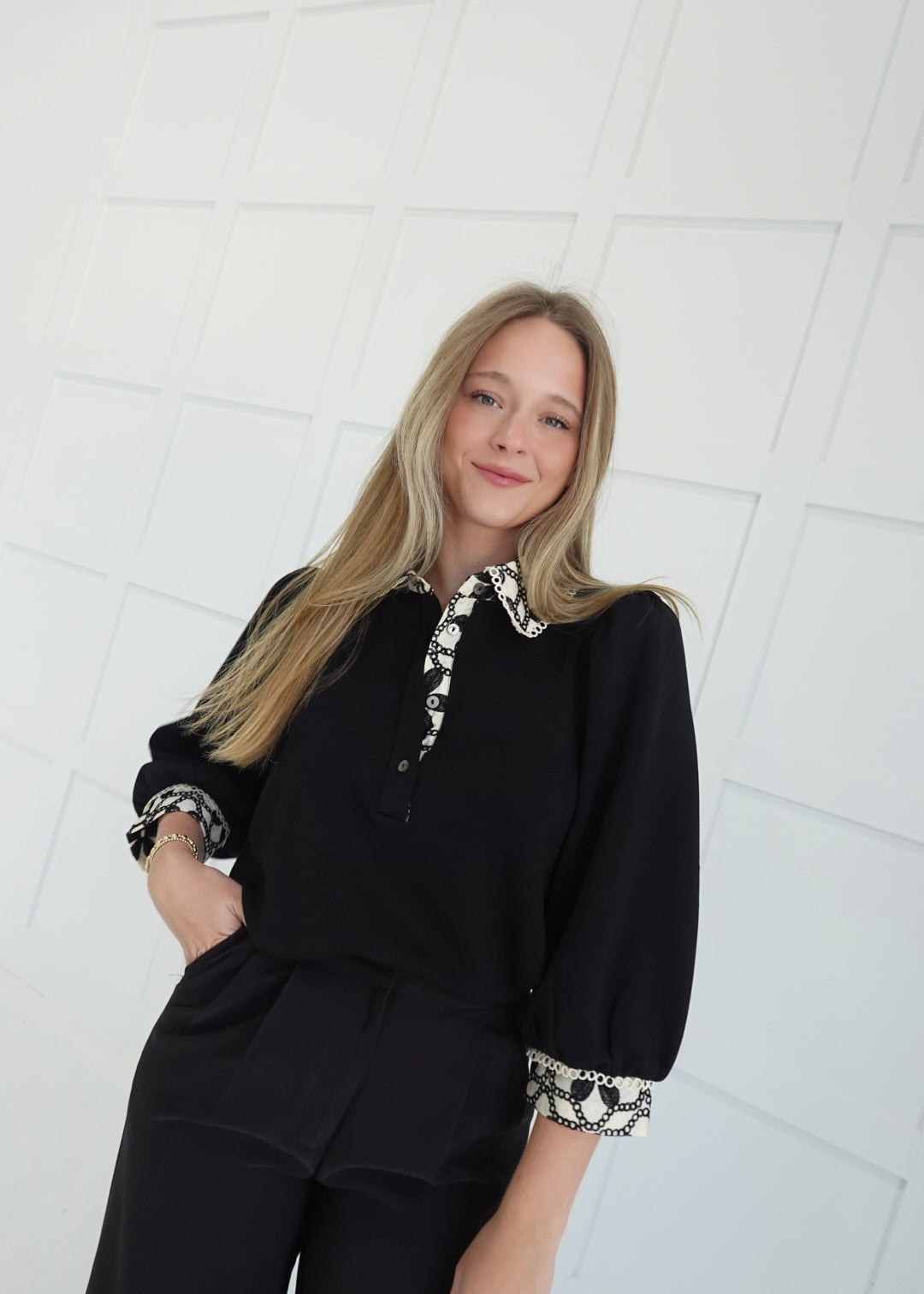 Timely Fashion Top - Black