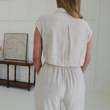 Leland Linen Jumpsuit - Taupe